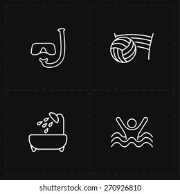 4 flat free travel icons