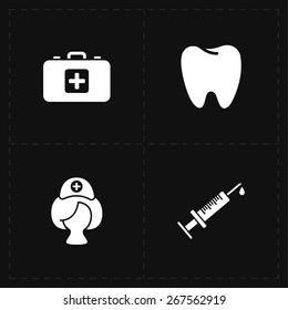 4 flat medicine icons