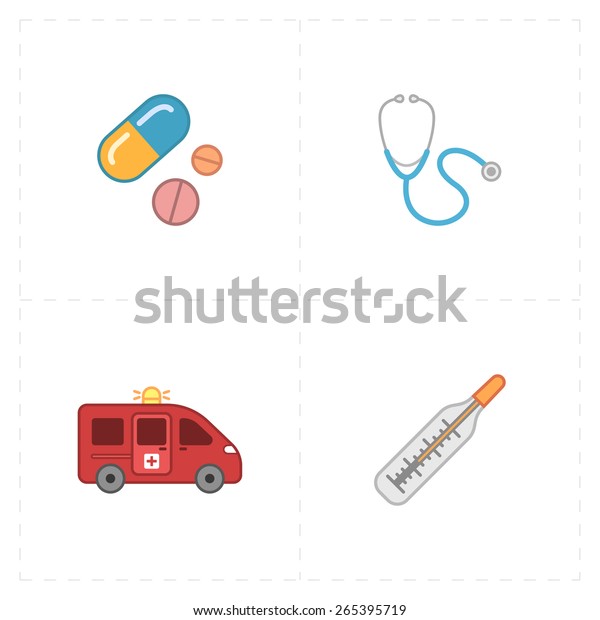 4 flat medicine
icons
