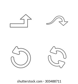 4 flat modern arrows
