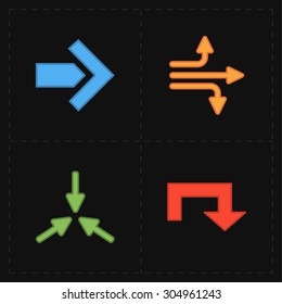4 flat modern arrows