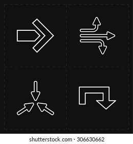 4 flat modern arrows