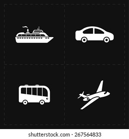 4 flat travel company icons