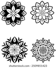 

4 Floral Mandala Harmony  ..