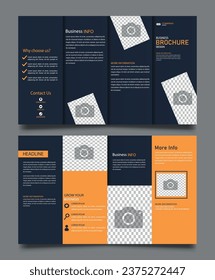 diseño de folletos de 4 pliegues. folletos corporativos profesionales plegables, volante, diseño de revistas.