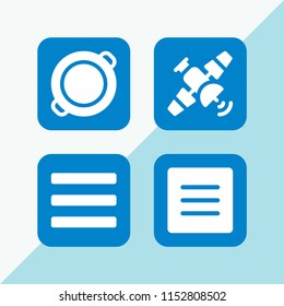 4 fork icons in vector set. menu, tools and utensils and paella illustration for web and graphic design
