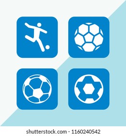 4 forward icons in vector set. soccer illustration for web and graphic design