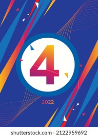 4 four and 6 Sixer Illustration for cricket Match. vector