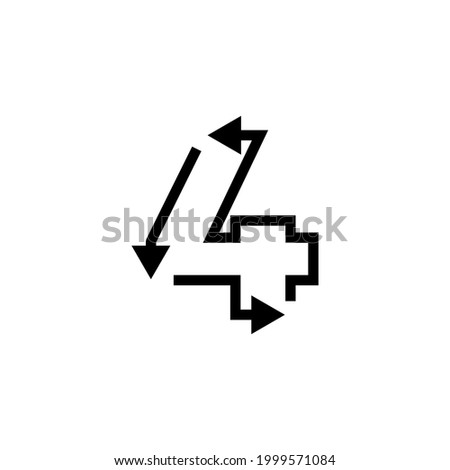 4 four number recycle logo vector icon illustration