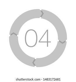 4 four parameter flat design concept components. Modern infographics puzzle illustration banner, business diagram brochure.