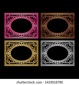 4 Frame Border Design Vector Stock Vector (Royalty Free) 1433018783 ...