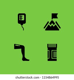 4 future icons in vector set. medicine and mission illustration for web and graphic design