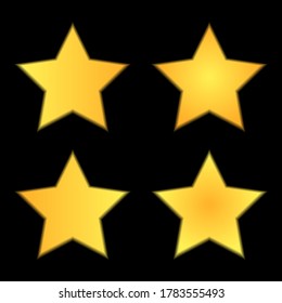 4 glowing yellow stars symbol