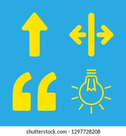 4 go icons with straight up arrow and right and left arrows with vertical line separation in this set