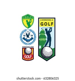 4 Golf logo emblem team logo vector