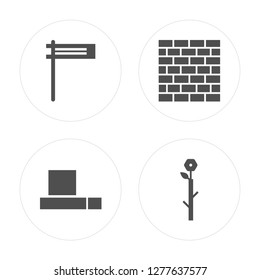 4 Gragger, Tefilin, Kotel, Budding Staff modern icons on round shapes, vector illustration, eps10, trendy icon set.
