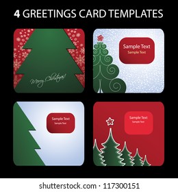 4 greetings card templates