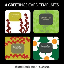 4 Greetings Card Templates