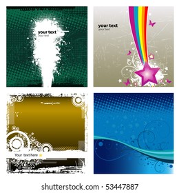 4 Grunge Banner Background