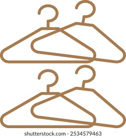 4 hanger set vector icon