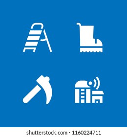 4 harvest icons in vector set. farming and gardening and agriculture illustration for web and graphic design