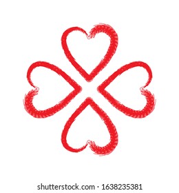 the 4 heart logo icon