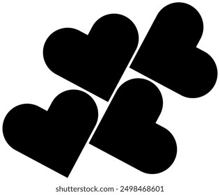 4 heart shape collage photo vector template. frame of picture moodboard design.