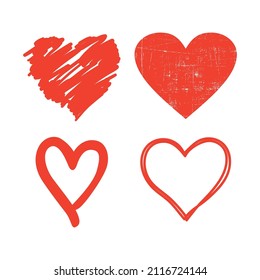 4 Hearts valentine's day vector,Graphic design print t-shirts fashion,vector,poster,card