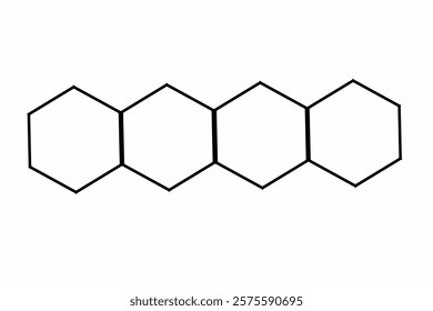 4 hexagon frame template, hexagon line template design