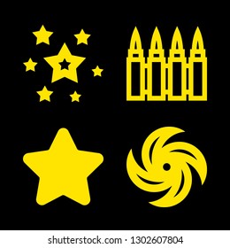 4 hole icons with star and bullets in this set
