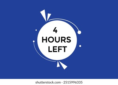 4 hours left, icon, stile, timer, countdown, clock, time,  background, template, 4 hours left, countdown, sticker, left banner, business, sale, label button
