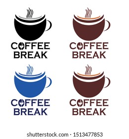 4 icon coffee editable eps file