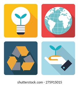 4 icon of save the world symbol. vector illustration.