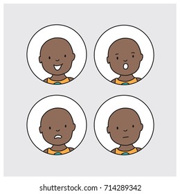 4 Icons Set Boy