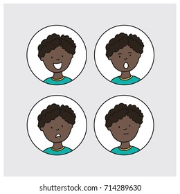 4 Icons Set Boy
