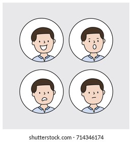 4 Icons Set Man