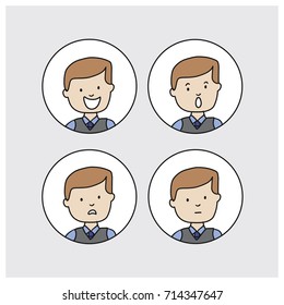 4 Icons Set Man