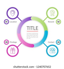 4 icons Vector infographic template for diagram, graph, presentation, chart, business concept.