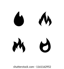 4 Inferno Icons Vector Set Flame Stock Vector (Royalty Free) 1161162952 ...