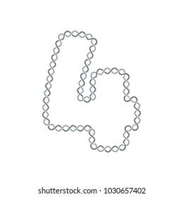 4 Infinity Letter Logo Icon Design
