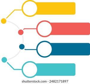 4 Infographic element business data visualization. Can be used for workflow layout, diagram, annual report, web design. Business concept with steps processes.