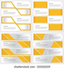 4 item yellow color design banner 