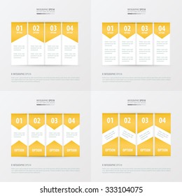 4 item yellow color design banner 