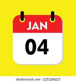 4 January icon with white background