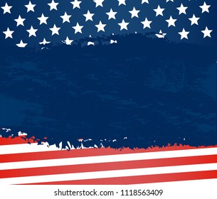 4 July America celebration. Independence national holiday. Vector illustration for t-shirt, poster, wallpaper and print. USA flag