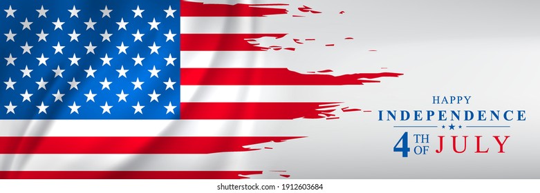 4 july american independence day. Vector illustration background.