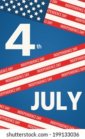 4 July american independence day design