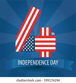 4 July american independence day design