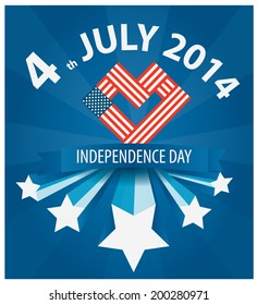4 July american independence day design