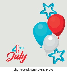 4 of july with balloons helium